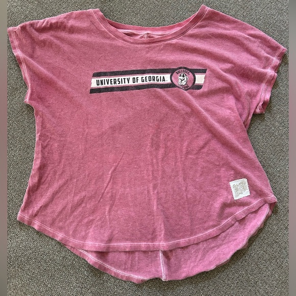 Retro Brand University of Georgia Short-Sleeved Tee with Hi-Low Hem - Picture 1 of 5